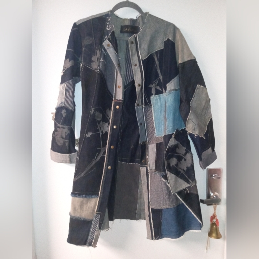 Kate Beak Denim Patchwork Duster Jacket - image 1